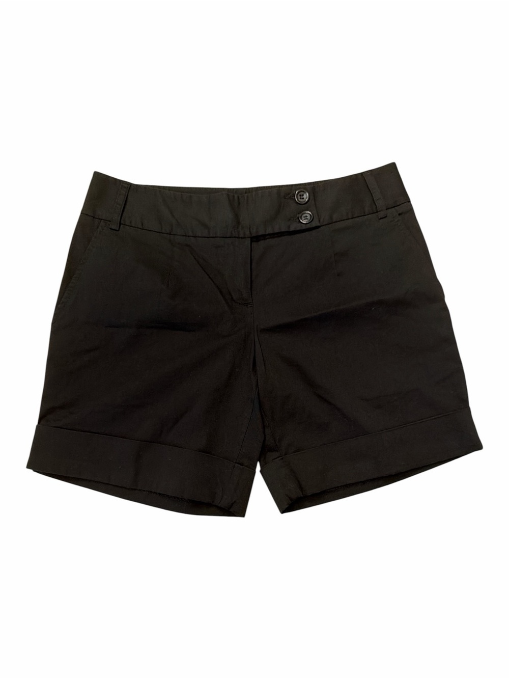 INC International Concepts Black Women's Tailored Cuffed Shorts